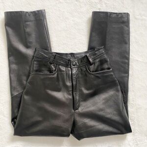 DANIER | Y2k 1900-2000 genuine leather straight leg pants